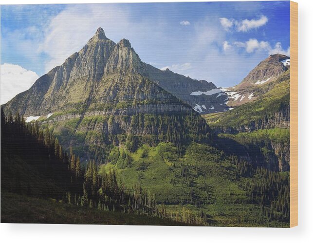 Glacier National Park Wood Print featuring the photograph Going To The Sun 1 by Marty Koch