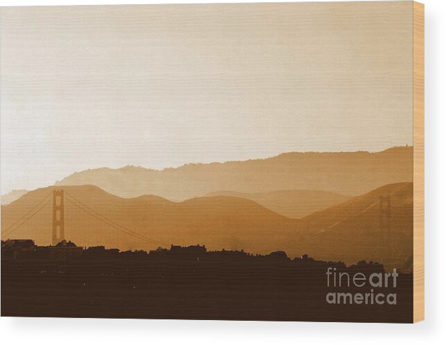 San Francisco Wood Print featuring the photograph Golden Gate Bridge In San Francisco California by Michael Hoard