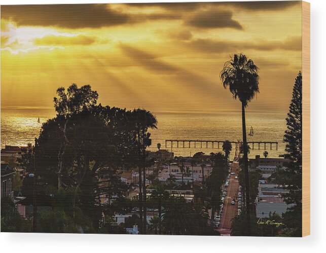 Ocean Beach Wood Print featuring the photograph Golden Moment by Dan McGeorge