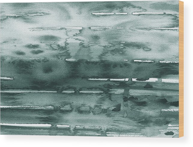 Gray Wood Print featuring the painting Gorgeous Grays Abstract Interior Decor X by Irina Sztukowski