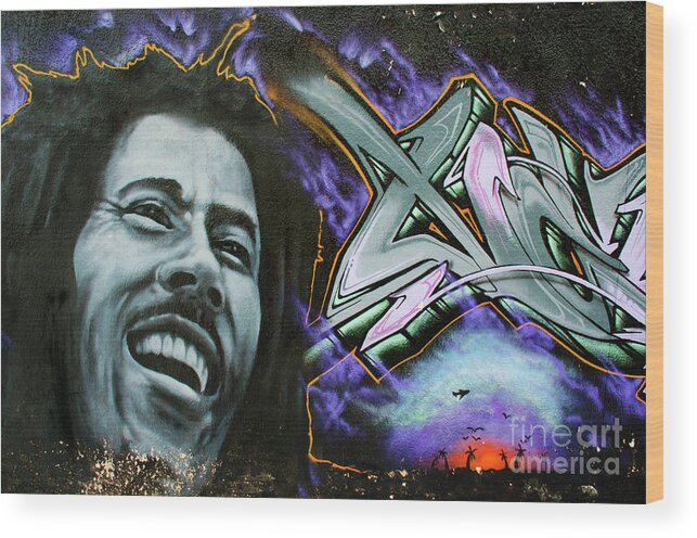 Marley Wood Print featuring the photograph Graffiti Magic by Bob Christopher