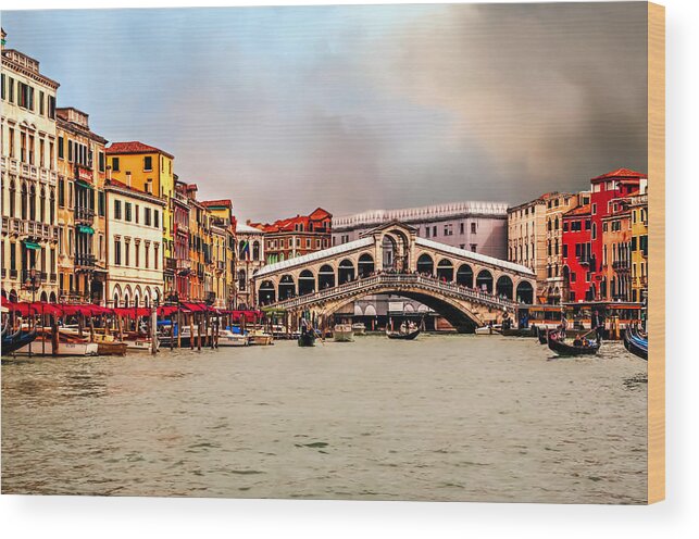 City Wood Print featuring the photograph Grand Canal by Maria Coulson