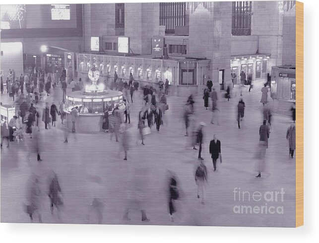 Fast Wood Print featuring the photograph Grand Central in Motion by Tom Wurl
