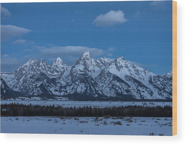 Wyoming Wood Print featuring the photograph Grand Teton National Park Sunrise by Serge Skiba