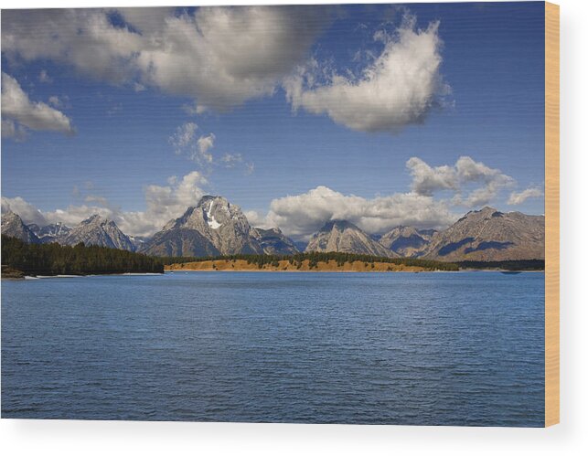 Wyoming Wood Print featuring the photograph Grand TetonNational Park by Mark Smith