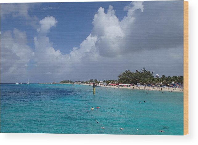 Ocean Wood Print featuring the photograph Grand Turk Beach by Lois Lepisto