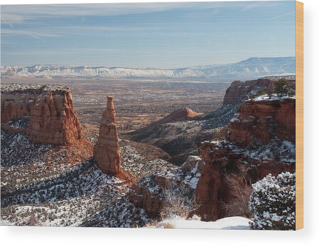Colorado Wood Print featuring the photograph Grand Valley Winter by Julia McHugh
