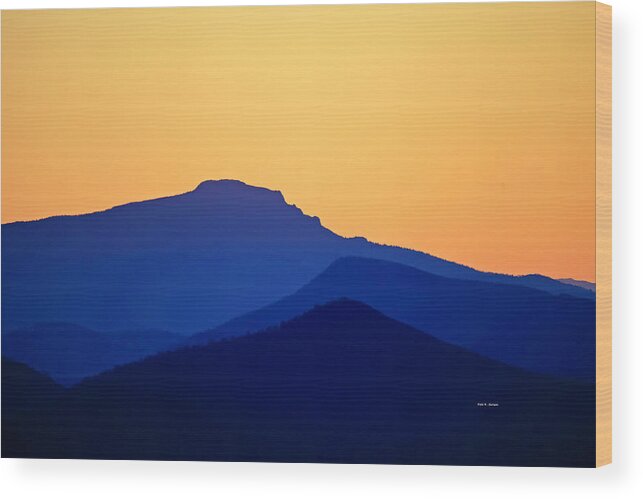 Grandfather Mountain Wood Print featuring the photograph Grandfather Sunset by Dale R Carlson