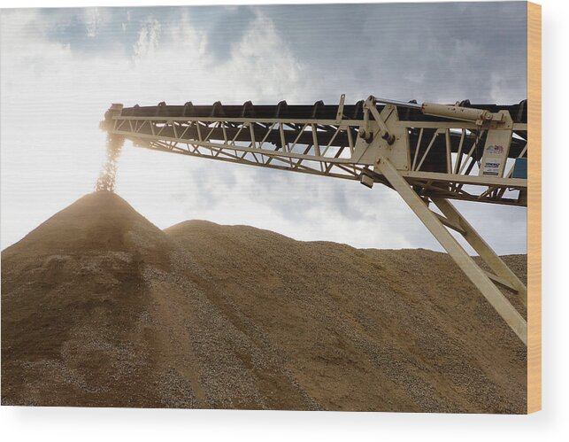 Crush Wood Print featuring the photograph Gravel Mountain 2 by David Buhler