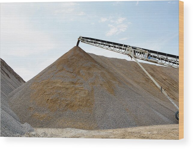 Crush Wood Print featuring the photograph Gravel Mountain by David Buhler
