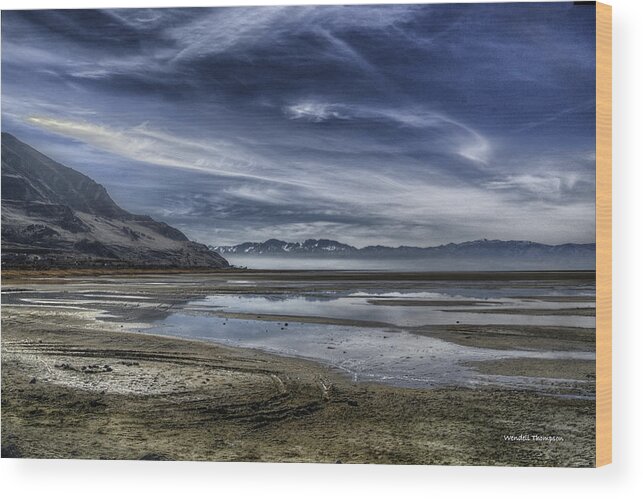 Utah Landscapes Wood Print featuring the photograph Great Salt Lake Vista by Wendell Thompson