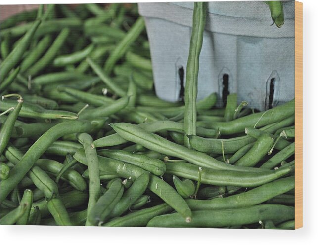 Greenbeans Wood Print featuring the photograph Green Beans by William Jones