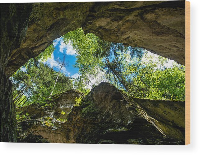 Canyon Wood Print featuring the photograph Green Canyon by Andreas Berthold