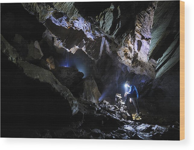 Cave Wood Print featuring the photograph Grotta Del Pugnetto by Marco Barone