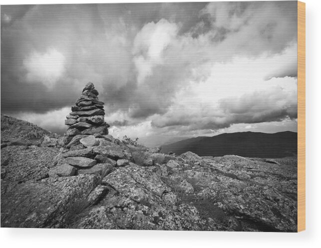Mount Washington Nh Wood Print featuring the photograph Guide in the Clouds by Michael Hubley