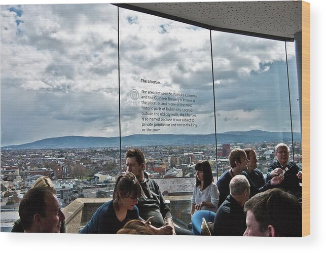Guinness Wood Print featuring the photograph Guinness Gravity Bar View by Marisa Geraghty Photography