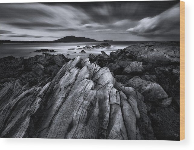 Rocks Wood Print featuring the photograph Gulaga by Francis Keogh