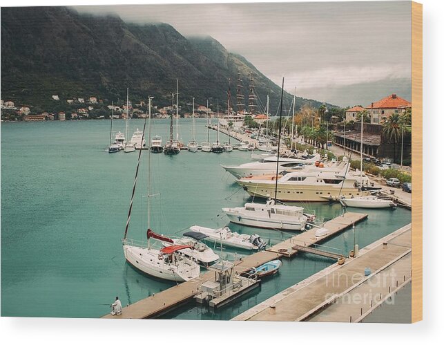 Kotor Wood Print featuring the photograph Gulf of Kotor by Iryna Liveoak