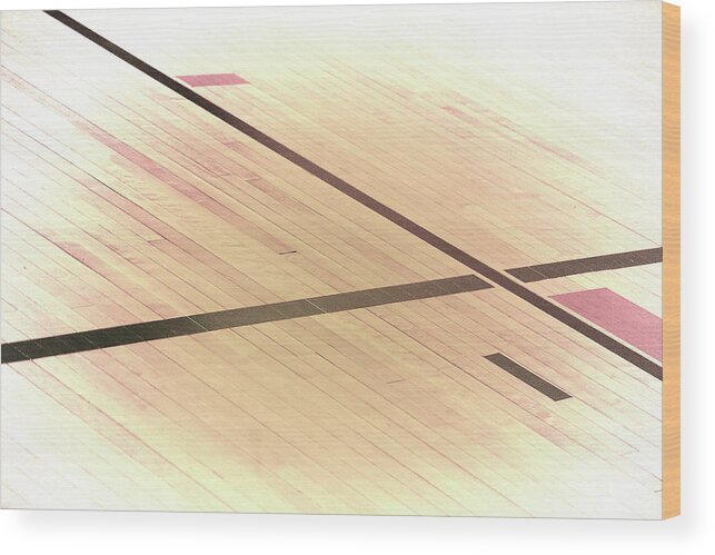 Gym Wood Print featuring the photograph Gym Floor by Troy Stapek
