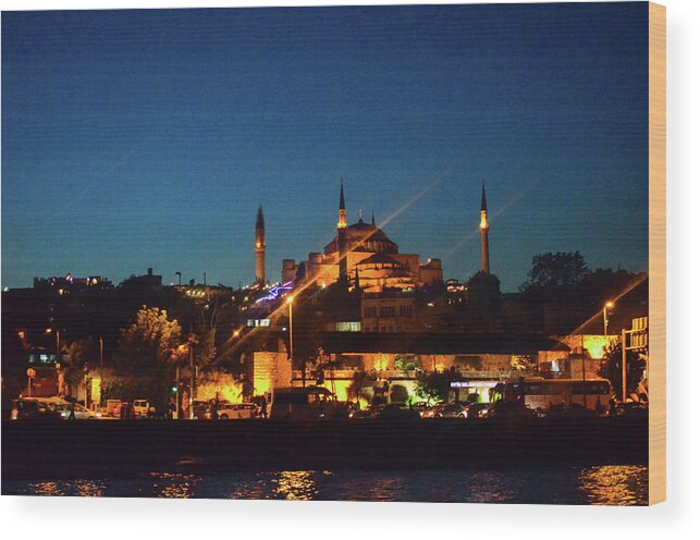Istanbul Wood Print featuring the photograph Hagia Sophia by Aparna Tandon