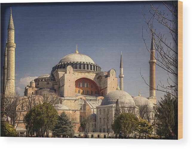 Hagia Sophia Wood Print featuring the photograph Hagia Sophia by Joan Carroll
