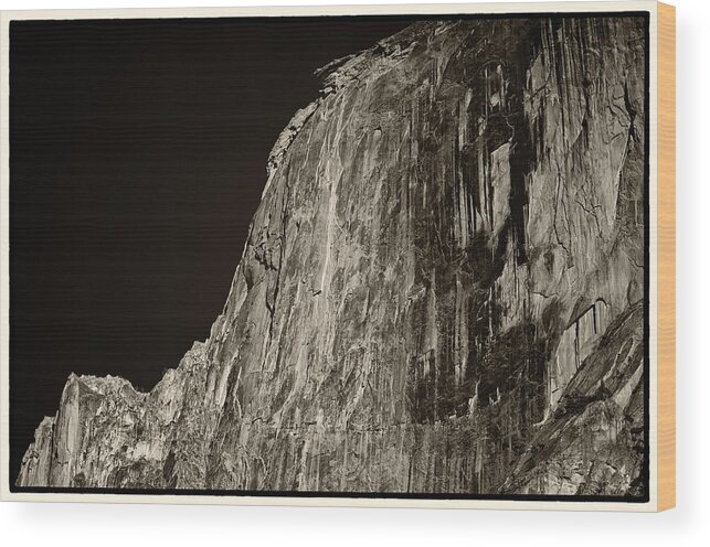 Yosemite Wood Print featuring the photograph Half Dome Portrait Yosemite National Park by Lawrence Knutsson