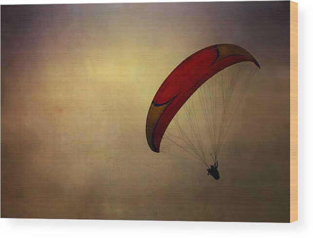 Lima Wood Print featuring the photograph Hang Gliding in Peru by Kathryn McBride