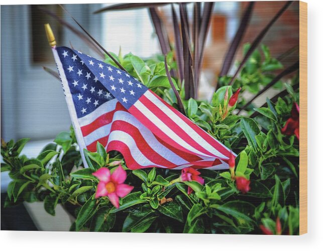 4th Of July Wood Print featuring the photograph Happy Birthday USA by Mary Timman