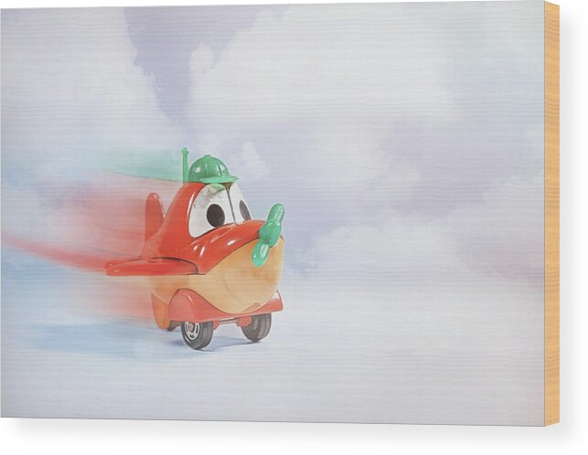 Toy Wood Print featuring the photograph Happy Flying by Scott Norris