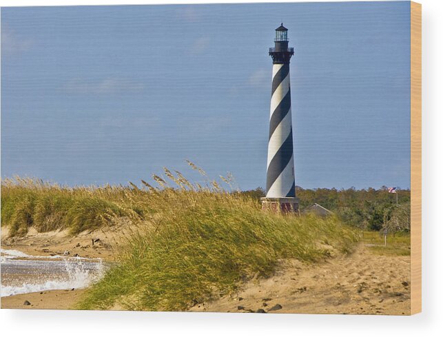 Ocean Wood Print featuring the photograph Hatteras Lighthouse by Ches Black