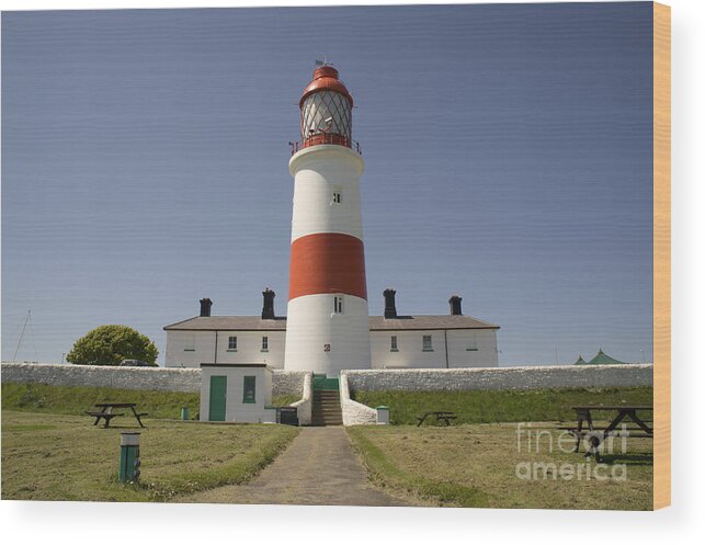 Lighthouse Wood Print featuring the photograph Haunted Lighthouse. by Elena Perelman