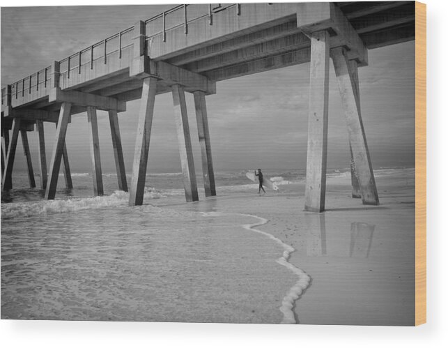 Pier Wood Print featuring the photograph Headed Out by Renee Hardison