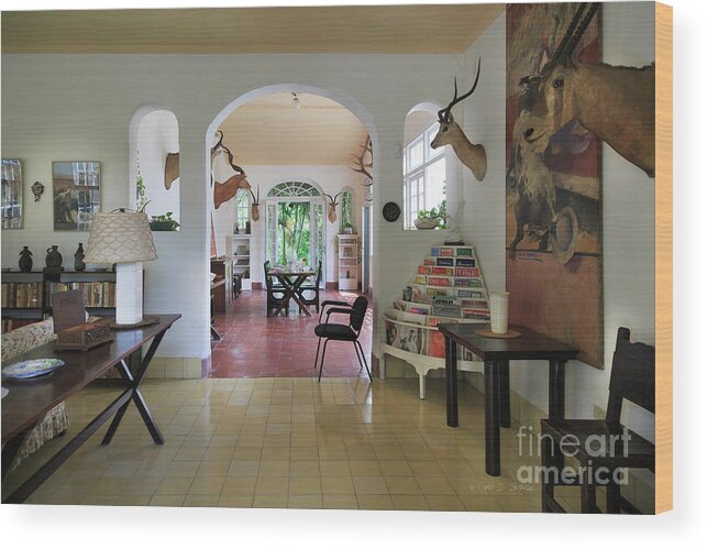 Tranquility Wood Print featuring the photograph Hemingways' Cuba House Entrance No. 10 by Craig J Satterlee