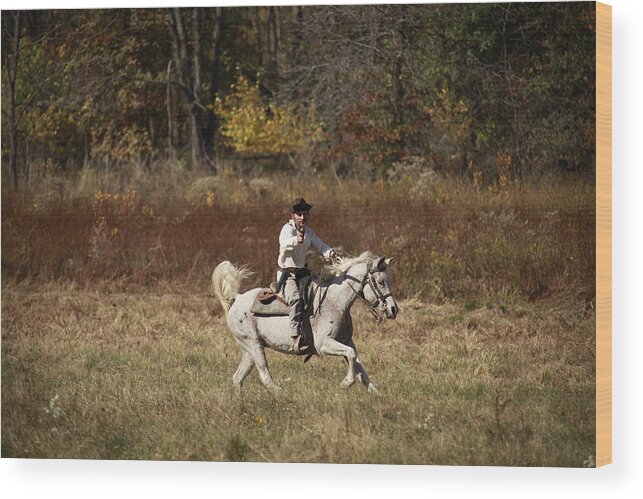 Running Wood Print featuring the photograph Here At Shooters Roost by Kathryn Cornett