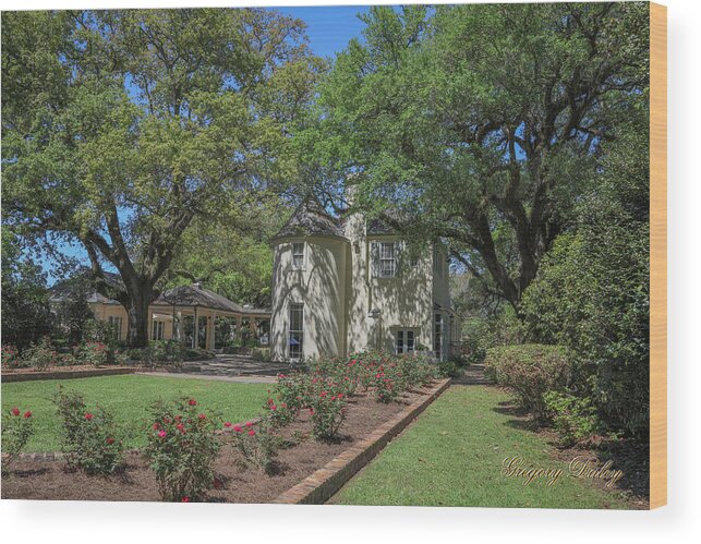 Ul Wood Print featuring the photograph Heyman House Garden 3 by Gregory Daley MPSA