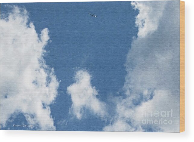 Photography Wood Print featuring the photograph High Among the Clouds by Kathie Chicoine