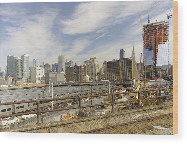 Nyc Wood Print featuring the photograph Highline Skyline by Scott Evers