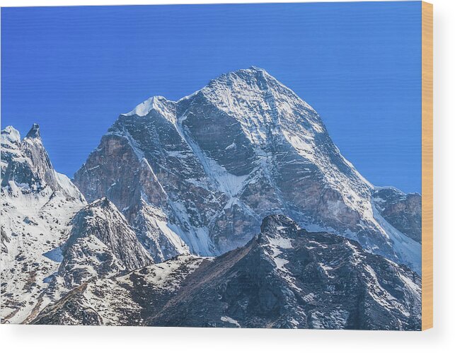 Asia Wood Print featuring the photograph Himalayan Peak in Gangotri Valley by Nila Newsom