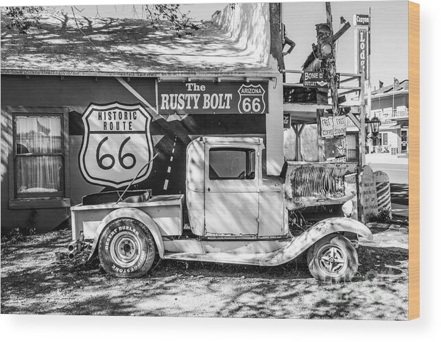 Route 66 Wood Print featuring the photograph Historic 66 Roadside by Anthony Sacco