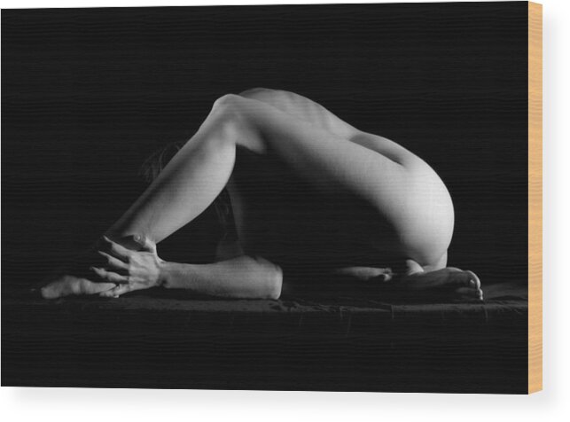 Nude Wood Print featuring the photograph Hold It by Joe Kozlowski