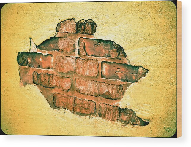 Brick Wall Wood Print featuring the photograph Hole in the Wall by Keith Sanders