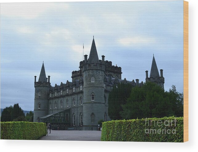 Inveraray Castle Wood Print featuring the photograph Home of Clan Campbell in Scotland by DejaVu Designs