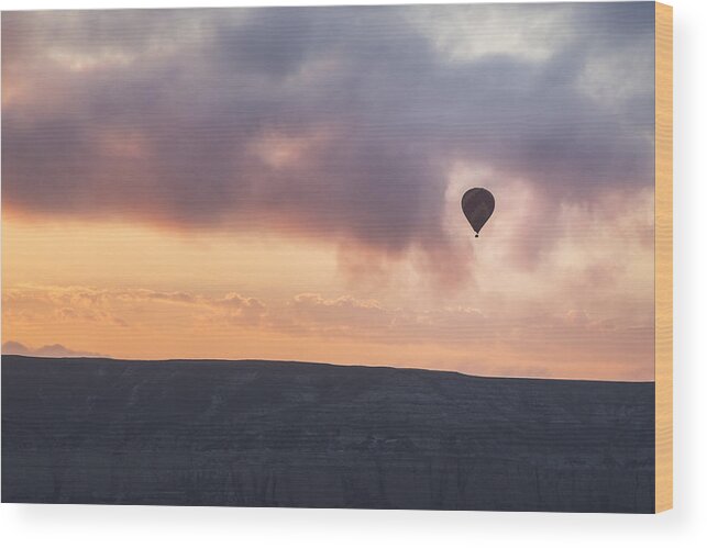 Cappadocia Wood Print featuring the photograph Hot air balloon Cappadocia by Joana Kruse