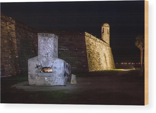 America Wood Print featuring the photograph Hot Shot Furnace of Castillo De San Marcos by Traveler's Pics