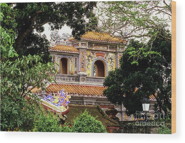 Vietnam Wood Print featuring the photograph Hue Hien Nhon Gate 02 by Rick Piper Photography