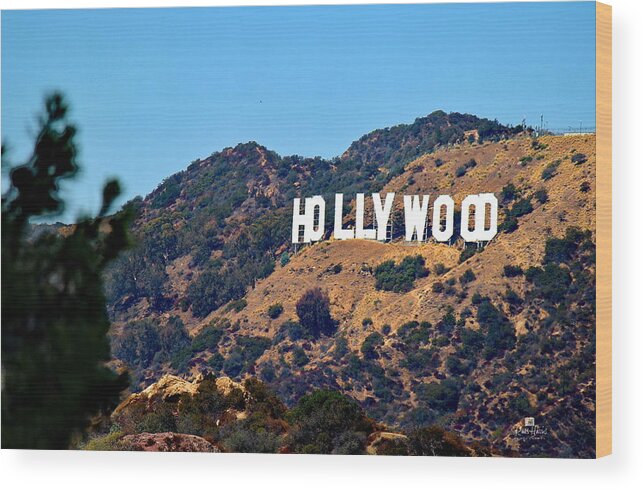 Hollywood Wood Print featuring the photograph Iconic Hollywood Sign by Russ Harris