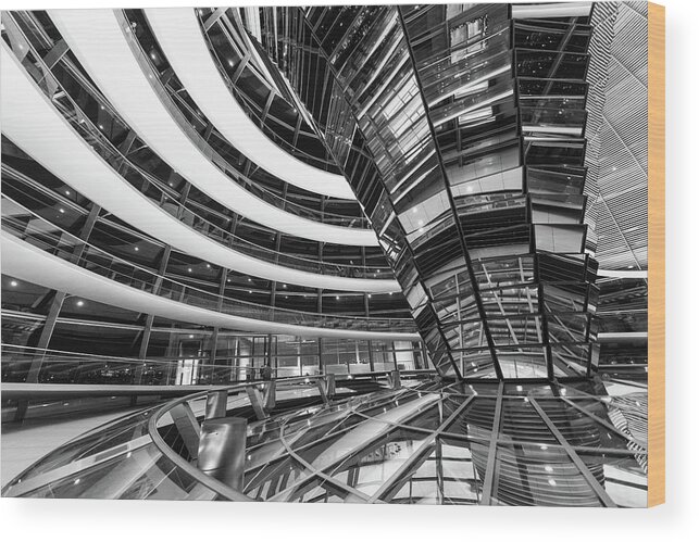 Reichstag Wood Print featuring the photograph In a Whirl by Alex Lapidus