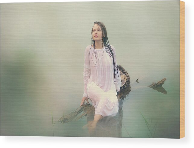 Russian Artists New Wave Wood Print featuring the photograph In Dreamy World by Vitaly Vakhrushev