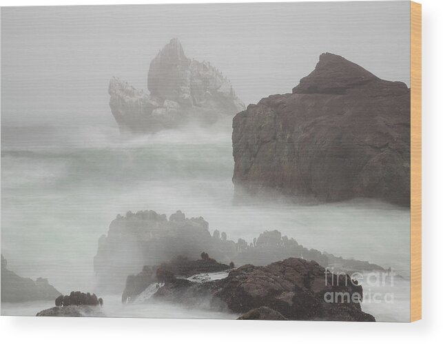 Sea Wood Print featuring the photograph In The Midst Of A Tempest by Mark Alder