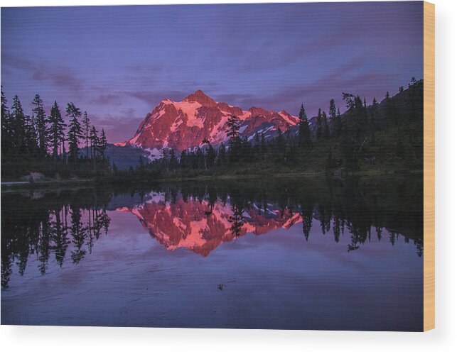 Mt Baker Wood Print featuring the photograph Intense Reflection by Doug Scrima